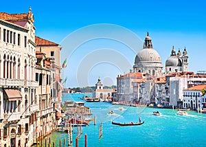 Canal Grande and Basilica di Santa Maria della Salute, Venice, Italy