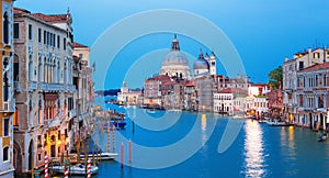 Canal Grande with Basilica Santa Maria della Salute in the background, Venice, Italy