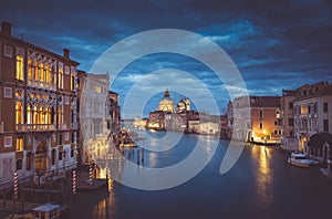 Canal Grande in mystic twilight, Venice, Italy