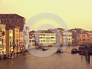 Canal Grande palaces in Venice photo