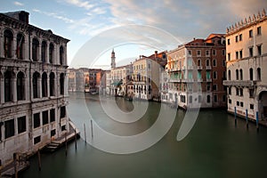 Canal grande from Rialto bridge. Venice