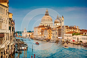 Canal Grande at sunset, Venice, Italy