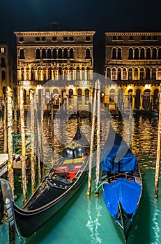 Canal Grande, Venice, capital of the Veneto region, a UNESCO World Heritage Site, northeastern Italy- Situated across a group of