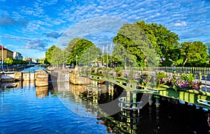 Canal in the historic centre of Gothenburg - Sweden