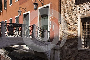 Canal house archtecture in Venice