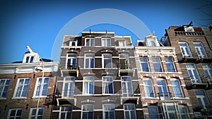 Canal houses in Amsterdam, Holland