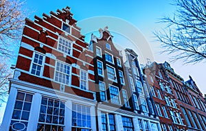 Canal houses in the center of Amsterdam, The Netherlands