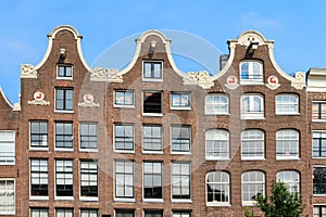 Canal houses facade