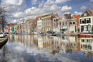 Canal in Leiden, Holland photo