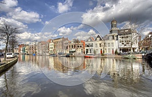 Canal in Leiden, Holland