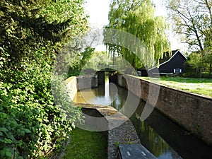 Canal and lock in Bornem photo