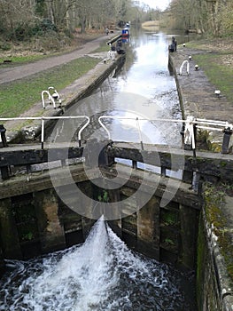 Canal lock at Cassiobury Park Nature Reserve