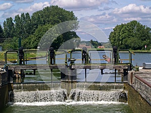 Canal Lock Sluice Gate, France photo