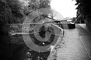 Canal Locks - Ilford FP4 Plus B&W Film photo