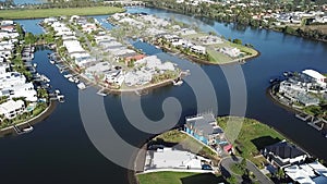 Canal lots Gold Coast Boat RiverLinks Estate next to Coomera River Hope Island,
