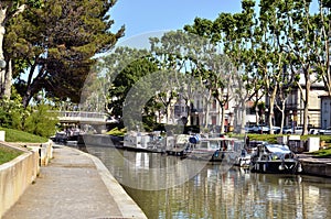 Canal at Narbonne in France