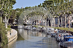 Canal at Narbonne in France