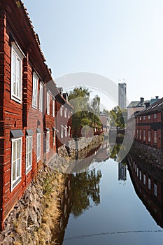 Canal in the old town of Vasteras