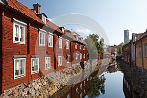 Canal in the old town of Vasteras