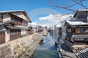 A canal in Omihachiman city, Shiga prefecture.