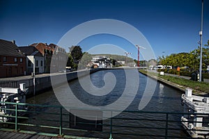 Canal on the outskirts of Bruges Belgium