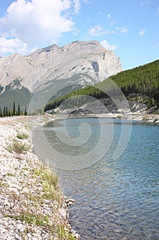 Canal Running Through Canadian Rockies