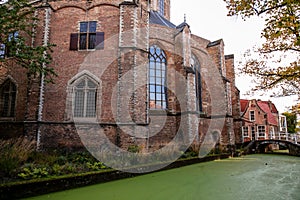 Canal scene in Delft, The Netherlands