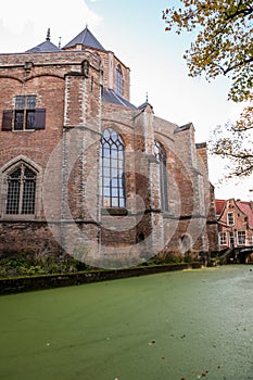 Canal scene in Delft, The Netherlands