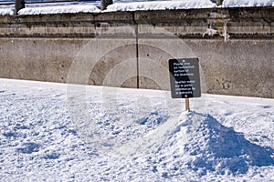 Canal Skateway sign: Stay on maintained surface