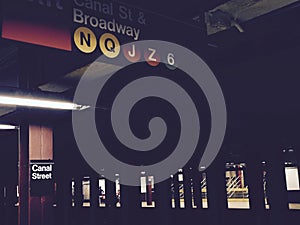 Canal street station in New York photo