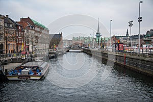 The Canal system in Copenhagen. Denmark