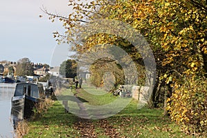 Canal towpath, in Autumn, Glasson Dock, Lancashire
