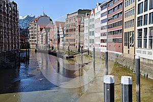 Canal and warehouses in Hamburg, Germany