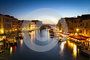 Canale Grande at dusk, Venice, Italy photo