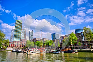 Canals and waterways in Rotterdam, the Netherlands