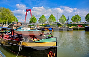 Canals and waterways in Rotterdam, the Netherlands