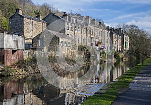 Canalside houses,calderdale,