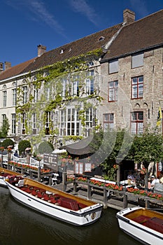 Canalside view from Dijver, Bruges