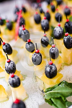 Canape with cheese photo