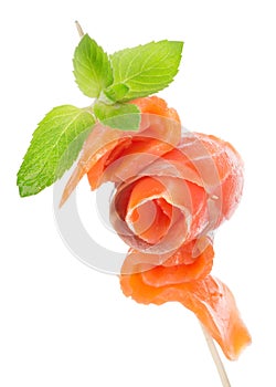 Canape with salmon