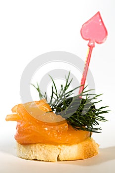 Canape with salmon