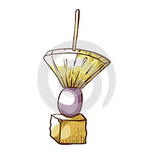 Canape snack appetizer icon, delicious event starter