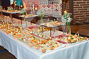 Canapes, delicatessen, event, buffet, fresh.