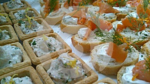CanapÃÂ©s on the buffet