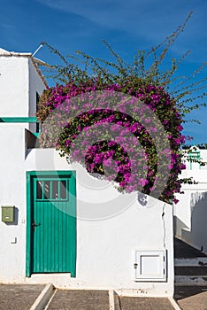 Canarian house detail Lanzarote Spain photo