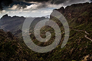 Canary Islands in the Atlantic Ocean, Tenerife, the volcano Teide, the slopes of the volcano Teide and settlements on them