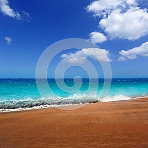 Canary Islands brown sand beach turquoise water