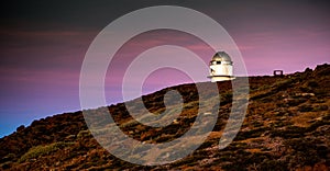 Canary Islands, La Palma Island, space telescopes at the top of the volcano photo