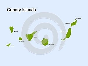 Canary islands vector map