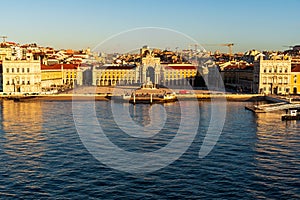 PraÃÂ§a do ComÃÂ©rcio, Commerce Square, Lisbon from MS Iona photo